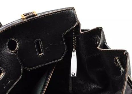 Imagen secundaria 1 - Detalles del bolso Birkin original que saldrá a subasta en París
