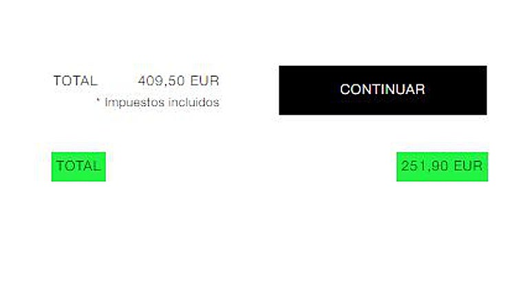 Diferencia de precios en la cesta