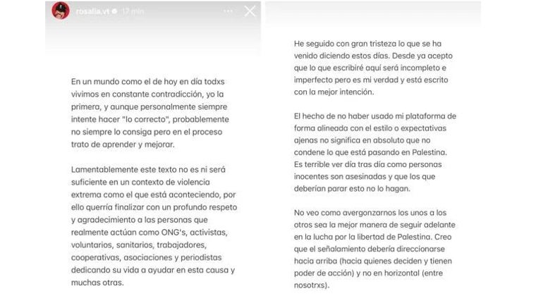La respuesta de Rosalía a Adrover