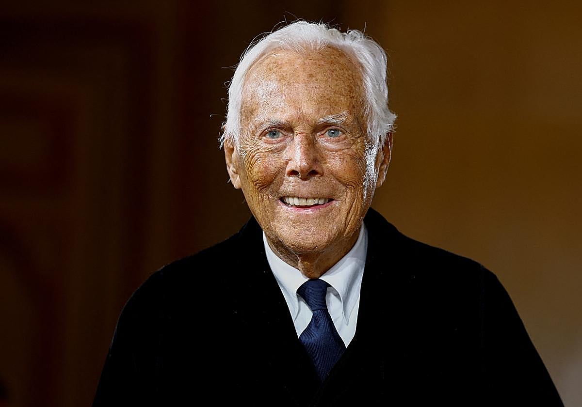 El diseñador italiano Giorgio Armani