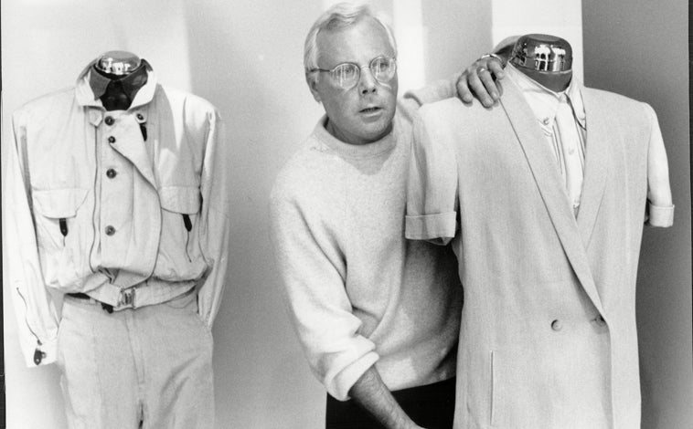 Imagen principal - Fotos de archivo del diseñador Giorgio Armani en la década de los 80 y 90