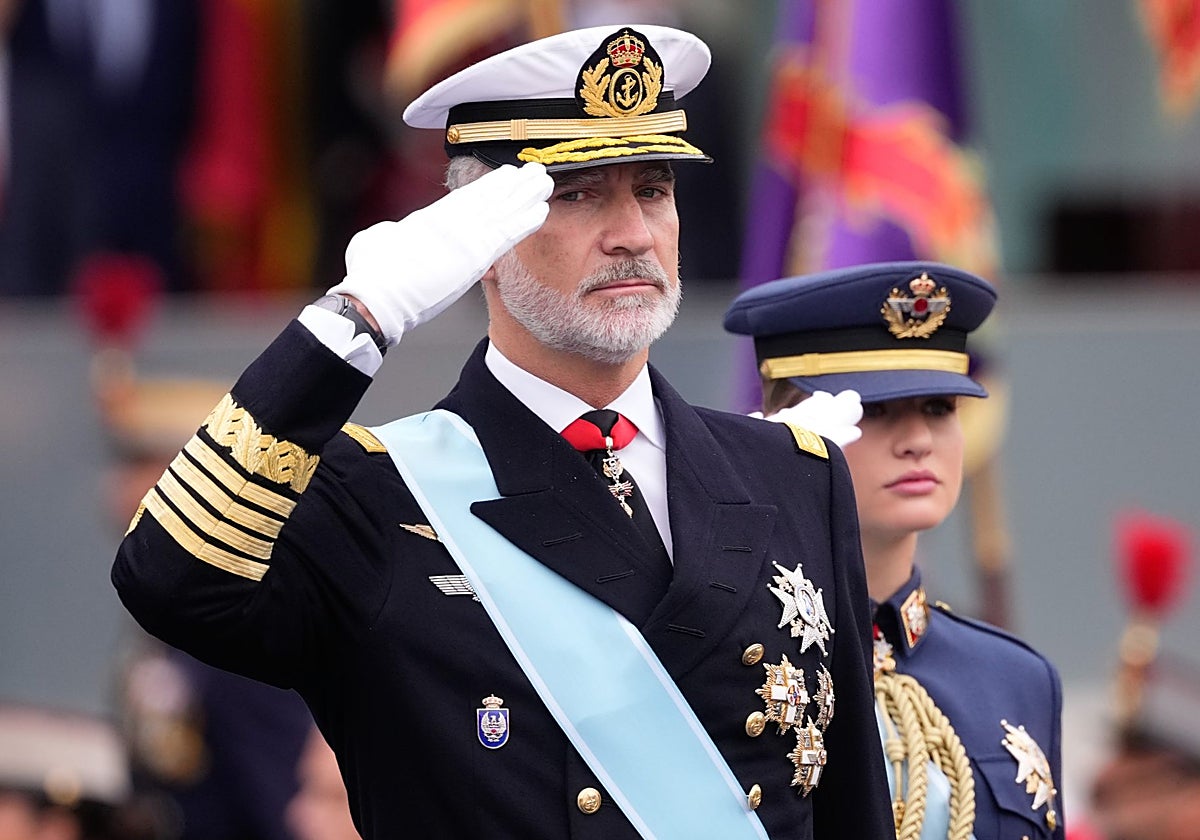 El Rey Felipe VI durante el Día de la Hispanidad