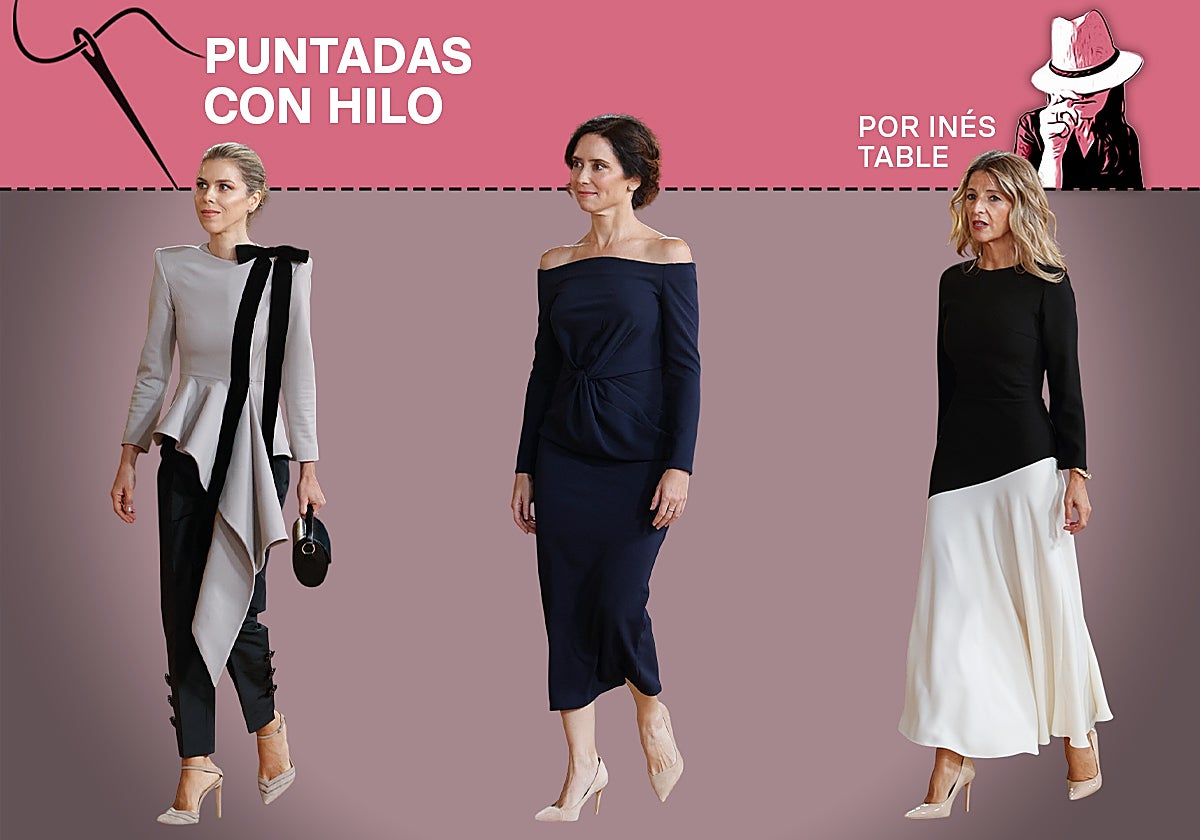 Isabel Díaz Ayuso desempata con su vestido de Victoria el duelo entre Coosy e IQ Collection, el Día de la Hispanidad