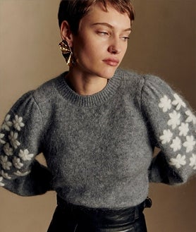 Imagen secundaria 2 - Jersey con detalles de cristales de Mango (49,99€), modelo con estampado a rombos de Zara (35,95€) y jerxey 'Luke' de Sçezane (125€)