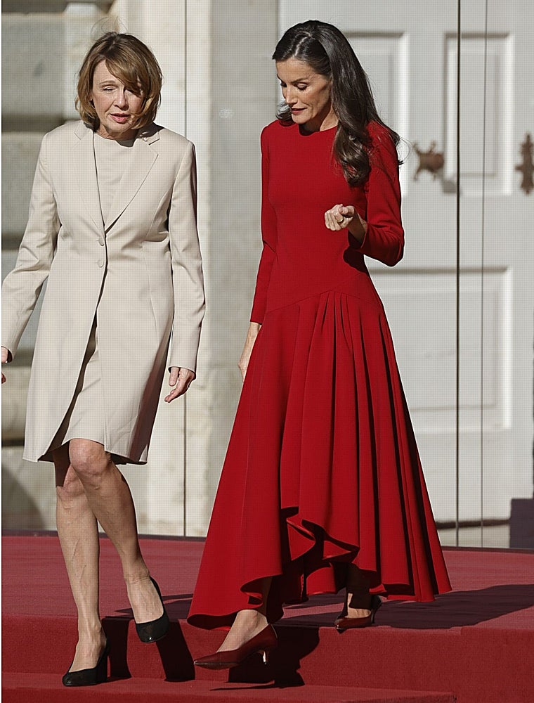 El vestido de la Reina es de la firma española The 2nd Skin Co.