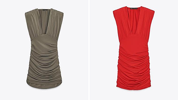 Imágenes del vestido de Zara en los dos colores