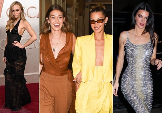 Lily-Rose Depp, Gigi y Bella Hadid y Kendall Jenner.