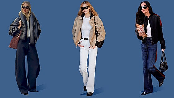 Los pantalones de moda son los 'barrel' de Rosie Huntington y los rectos algo 'flare' de Demi Moore