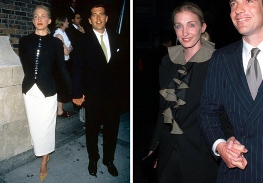 Camisa con botones y blusa con volantes.