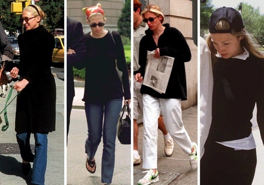 Carolyn combinando una diadema, un pañuelo, gafas de sol y gorra.