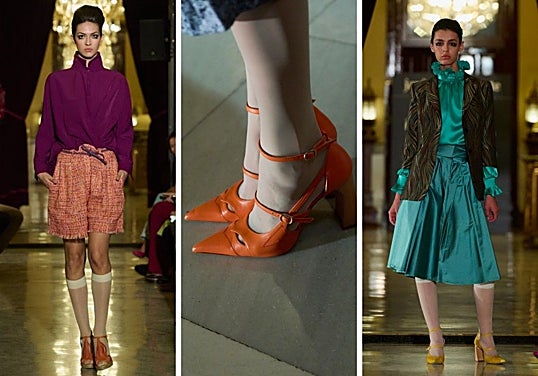 Zapatos a medida para los modelos de Javier Delafuente.