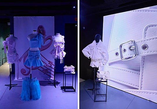 Calentadores de cuero y bolsos en colaboración con Samsung.