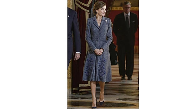 Imagen después - La Reina Letizia rescata un traje de hace nueve años para el almuerzo en honor al presidente de Senegal