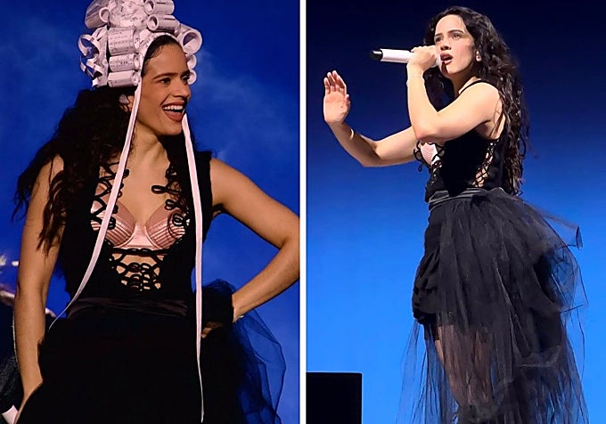 Rosalía en sus conciertos con el corsé de Efimmero, de Fernanda Castro.