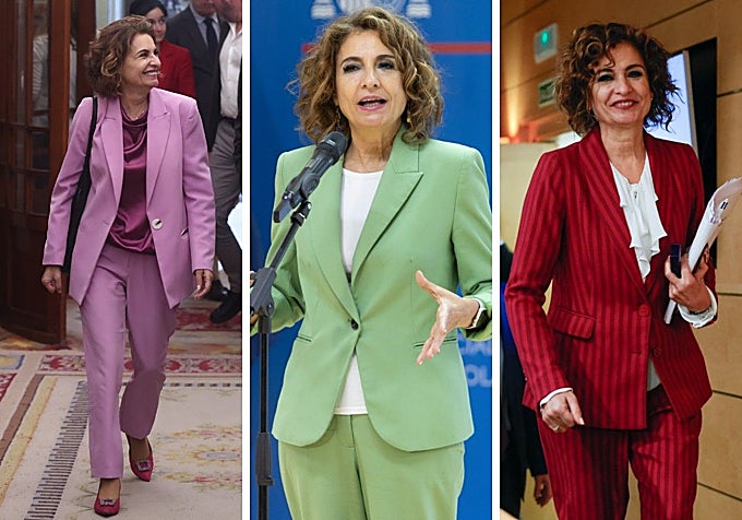 Los trajes de María Jesús Montero son siempre de colores subidos de tono.