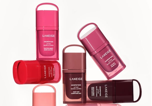Tinte labial hidratante Laneige Juicepop caja labial (23 €).