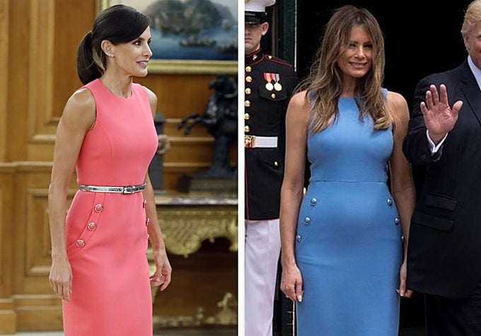 La Reina Letizia y Melania Trump con el mismo diseño de Michael Kors.