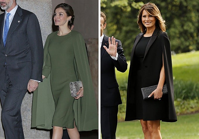 La Reina Letizia y Melania Trump con vestidos-capa.