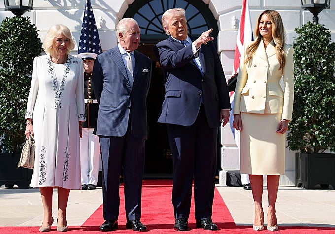 Primera cita de los reyes de Inglaterra y el presidente de EEUU en su viaje de Estado.