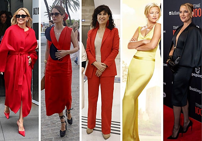 Kate Hudson es la reina del estilo minimalista, Sofía Palazuelo espectacular con su vestido de Devota & Lomba, Ana Redondo y su dejadez estilística, el cartel de la película 'Cómo perder a un chico en 10 días' (2003) y la actriz con el look negro de Kathie.