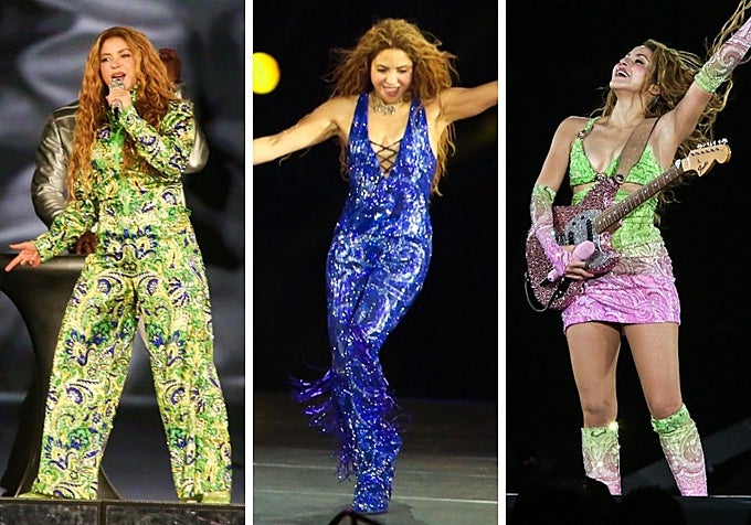 Shakira con 'looks' de ETRO durante su concierto en Copacabana.
