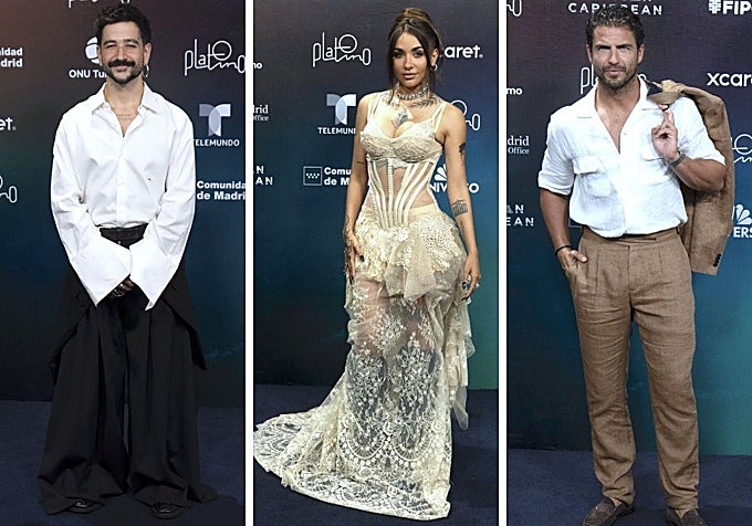 Camilo, María Becerra y Maxi Iglesias en los Premios Platino.