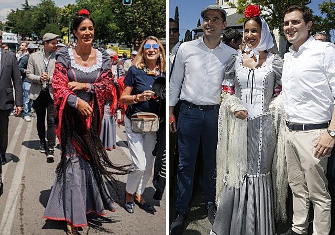 Begoña Villacís vestida de chulapa.
