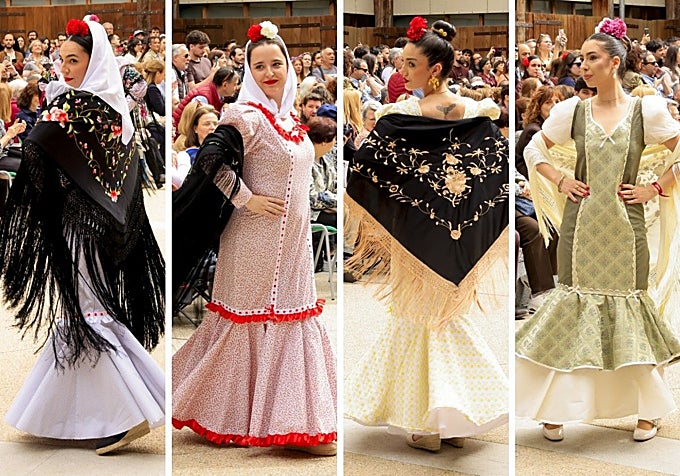 Algunos de los modelos del desfile de 'Chulapos y Chulapas'.