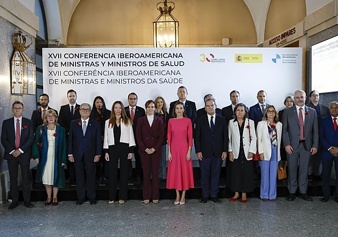 La Reina Letizia en la Conferencia Iberoamericana de Ministros y Ministros de Salud.