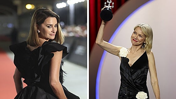 Penélope Cruz y Naomi Watts, duelo de estilo sobre la alfombra roja del Festival de San Sebastián