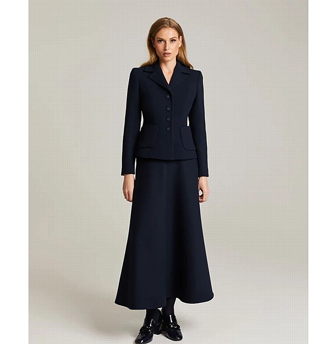 El traje de la firma Andiata que ha llevado la Reina.