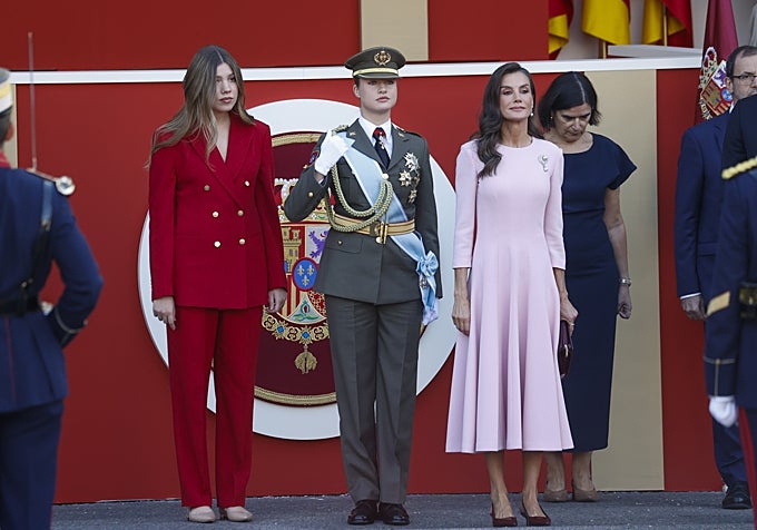 La infanta Sofía, la princesa Leonor y la reina Letizia en el Día de la Hispanidad 2026