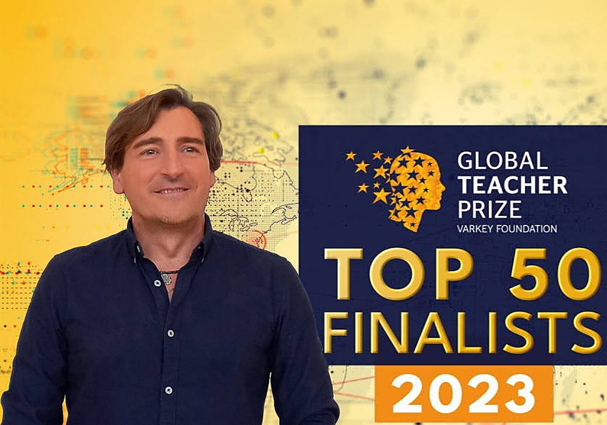 Toni García se preocupa de saludar a cada uno de los alumnos del colegio a la entrada y salida del centro