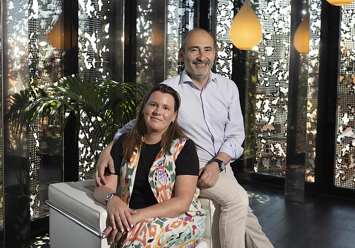 Jaime y María durante la entrevista con ABC