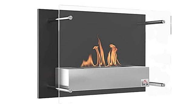 HOMCOM Chimenea de Bioetanol de Pared