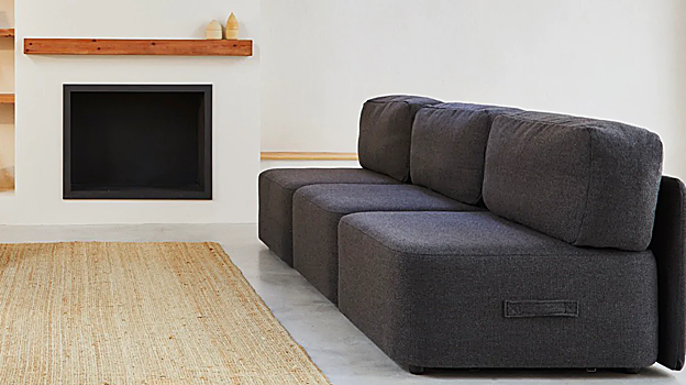 Sofá de módulos color gris antracita