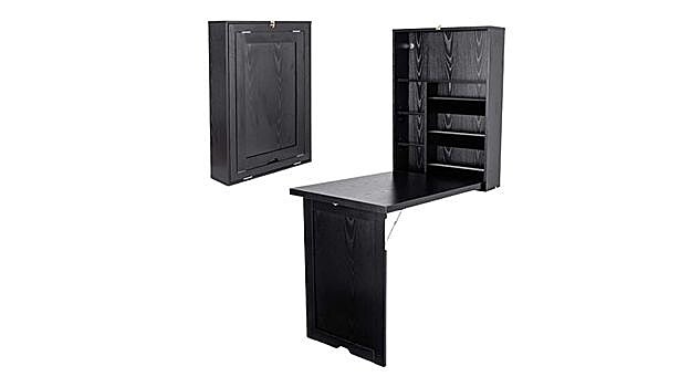 COSTWAY Mesa de Ordenador de Pared Plegable