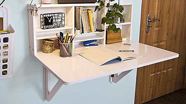 SoBuy Mesa Plegable de Pared con Estante Integrado