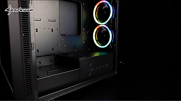 Sharkoon REV200 - Caja de Ordenador, PC Gaming, Semitorre ATX, Negro