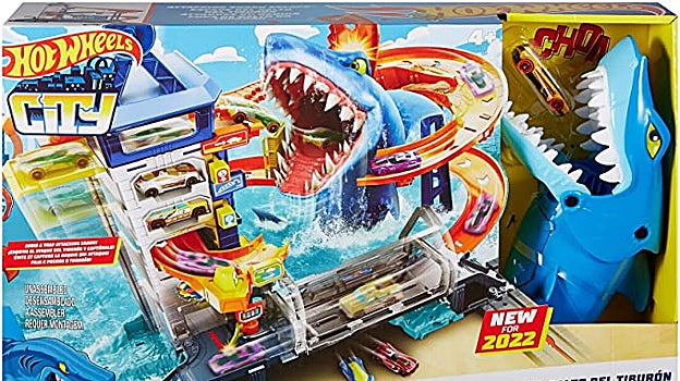 Hot Wheels City Mordisco del tiburón Pista para Coches de Juguete