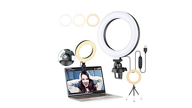 Anillo de luz para portátil de 6 pulgadas regulable Ohotter