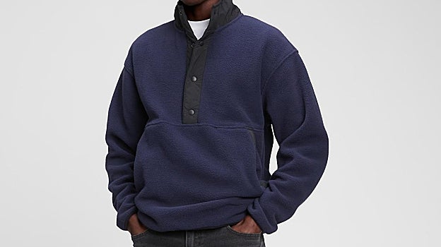 Sudadera polar con cuello de broches de GAP