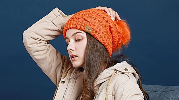 Gorro de Invierno con pompón para Mujer