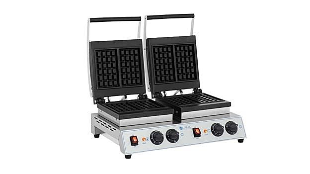 Royal Catering Gofrera Rectangular Máquina de Waffles RC-WMDS01