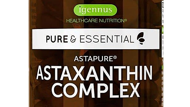 Etiqueta del frasco de astaxantina