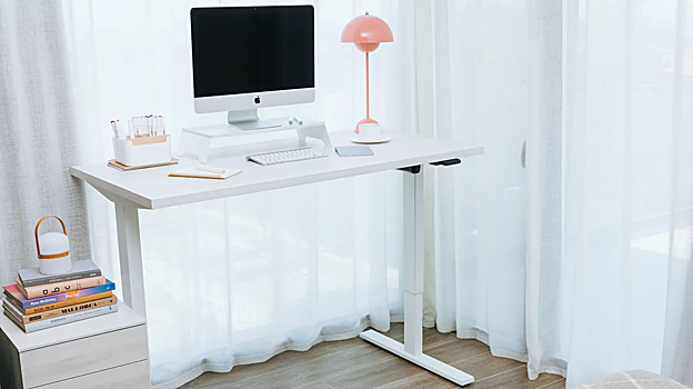 Escritorio elevable color blanco