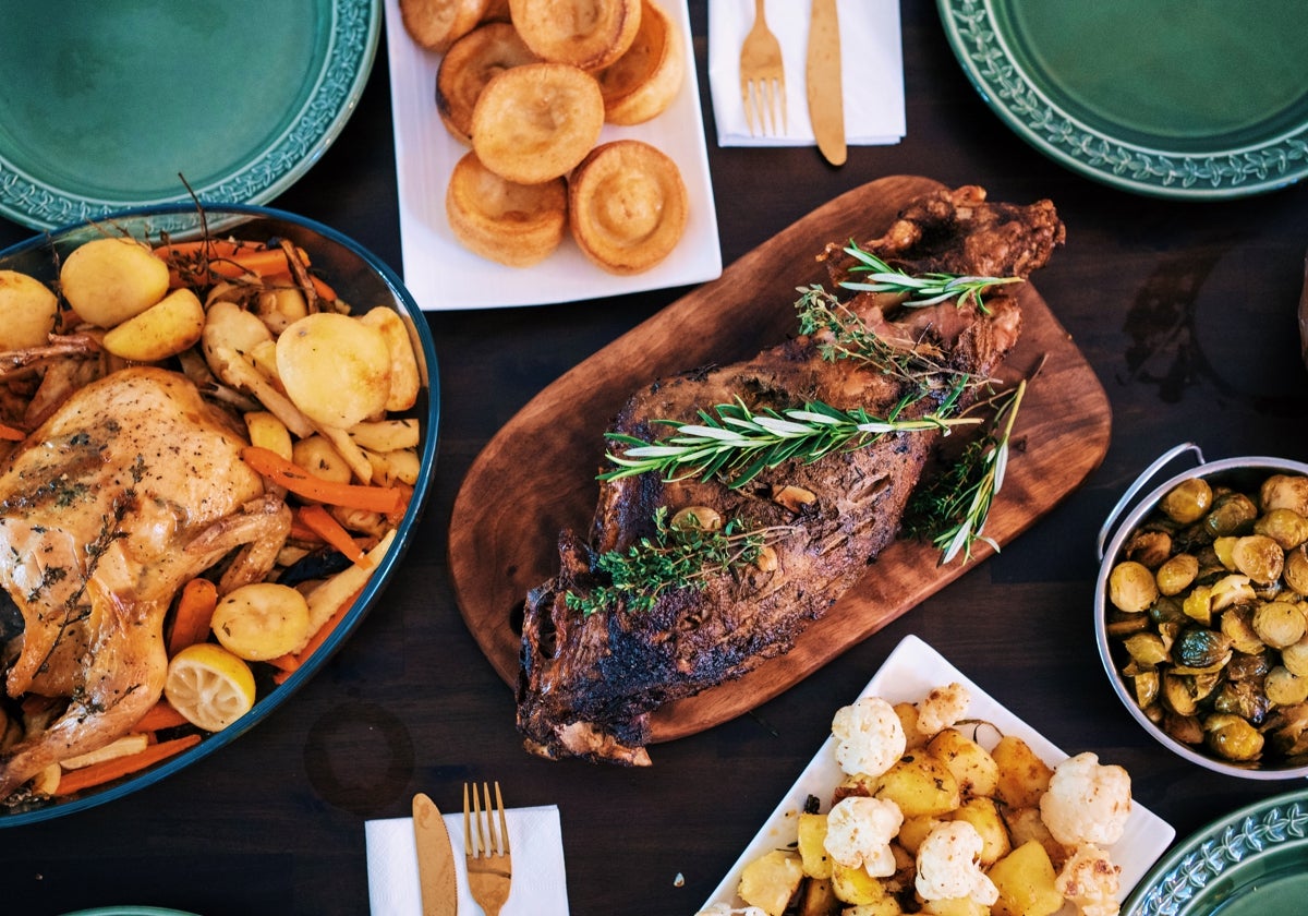 Comida en la mesa