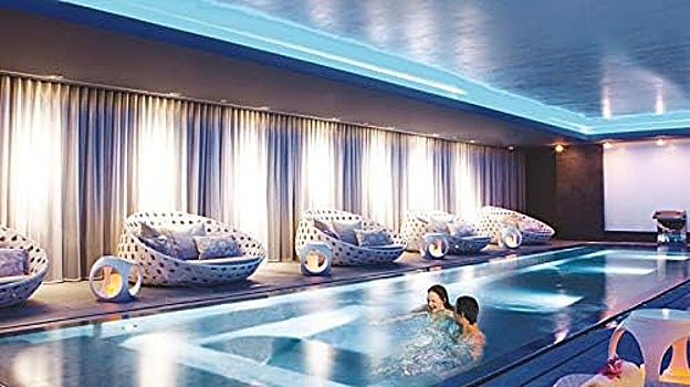 Pareja en un spa