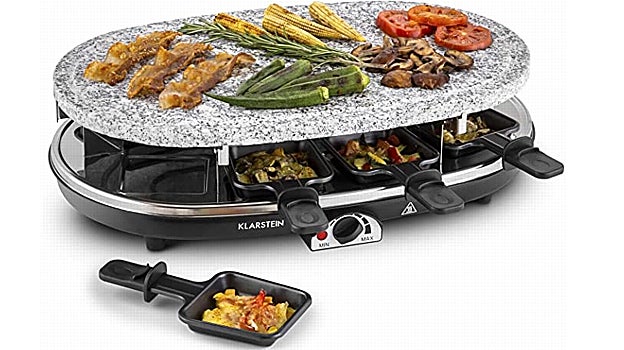 Raclette con superficie de piedra
