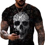 Imagen - Camiseta estampada de hombre con calavera